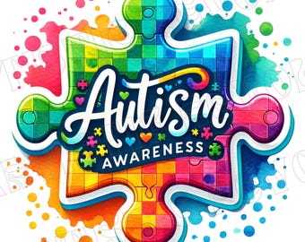 Brushstroke Autism awareness Png, Autism Puzzle Png, Autism Love Png, Autism Acceptance Png, Autism Mom Png, Autism Shirt Png autism teacher