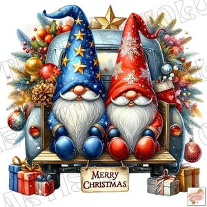 Christmas Gnome Png, Christmas Gnomes Clipart, Festive Gnome, Christmas Clipart, Watercolor Christmas, Cute Christmas, Merry Christmas Png