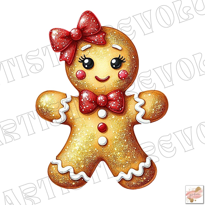 Kokietka Piernik Boże Narodzenie png Brokatowy Piernik png Boże Narodzenie png Retro Vintage png Świąteczny Piernik clipart Piernikowa Dziewczyna png