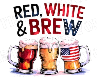 PNG de cerveza roja, blanca y verde, PNG de cerveza del 4 de julio, Gráfico del 4 de julio para amantes de la cerveza, PNG de camiseta divertida del Día de la Independencia, Diseño PNG de cerveza patriótica