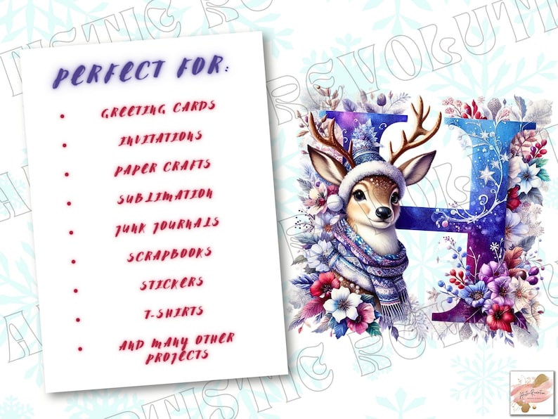 Christmas Alphabet Png Bundle, Christmas Letters Png Reindeer Santa