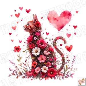 Saint Valentin chat Png Saint Valentin PNG coeur amour chat Saint Valentin Png Tendance Saint Valentin Png amoureux des chats Png Cupidon chat Sublimation téléchargement chat mignon