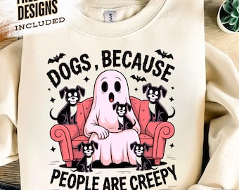 Halloween dog png, Spooky Ghost Png, Halloween characters png, Halloween png, Dog Lover png, Dog Mama png, Retro Halloween Shirt Design