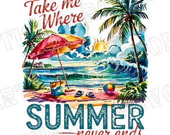 Summer Vibes PNG Design, Trendy Summer Time PNG Files Beach Scene Sublimation PNG, Shirt Png Popular Brushstroke Digital Download Summer Png