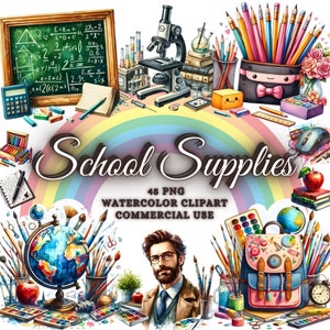 Material escolar Clipart De volta às aulas PNG Pacote De volta às aulas Clipart Notebook Ilustrações Caneta Pensil Highlighter Ensino Gráficos