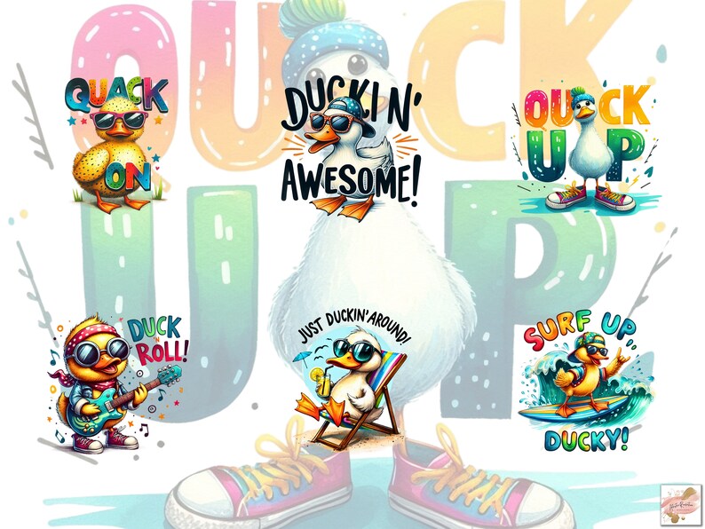 43 Funny Quotes Duck Clipart Bundle, Cute Bird Png Bundle, Watercolor Birds Clipart Png, Funny Birds Sublimation Png, Funny Quotes Bundle image 10