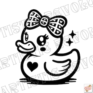 Cute Rubber Duck Svg & Png, Duck Clipart, Rubber Duck Vector Image, Funny Duck Silhouette, Bird Svg, Sublimation Design, Bird Cut File