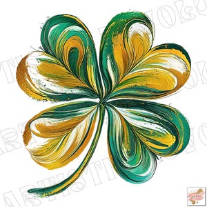 St. Patrick's Day glitterklaver png, klavertje vier sublimatieontwerp, St. Patty's Day shirt met pailletten, DTF-overdracht voor ambachten