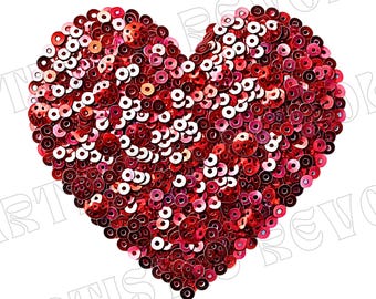 Glitter Heart Png - Etsy