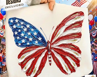 Penseldrag 4 juli png, penseldrag patriotisk fjäril png, amerikansk flagga png, preppy självständighetsdagen png, USA flagga png, amerikanska flaggan png