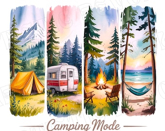 Pinceladas de camping PNG, Verano retro PNG, Aventura familiar, Diseño de sublimación, Aire libre, Diseño de camiseta de camping, Estampado de estilo camping vintage