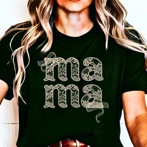 Lace Mama Coquette Png, Mama Png, Floral Mama Chinoiserie Png, Mama Varsity Png, Mothers Day Png, Gift for Mom, Lace Coquette Bow Mama Shirt