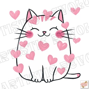 Chat Saint-Valentin Png, coeur rouge chat Saint Valentin Png, Design sublimation chat Saint-Valentin, Saint-Valentin Png, amoureux des chats Png, Cupidon, amour Png