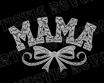 Lace Mama Png, Coquette Mama Png, Floral Mama Chinoiserie Png, Mama Varsity Png, Mothers Day Png, Gift for Mom, Lace Coquette Bow Mama Shirt