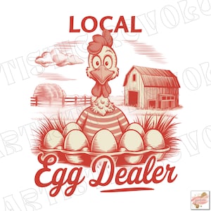 Lokaler Eierhändler PNG, Retro lustiges Huhn-Shirt PNG, lustiges Ostern PNG, Trendy Hühnerliebhaber PNG, Huhn Dame PNG, Bauernhaus Huhn PNG