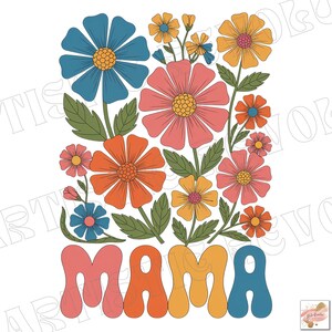 Wildflower Mama sublimatie png, bloemen bohomotieven, png voor mama, Moederdag png, mama tshirtontwerp, lente png, Floral Mama ontwerp