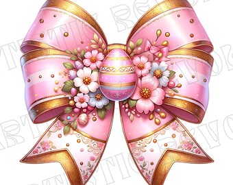 Pink Easter Coquette Bow Png, Easter Coquetter Png, Happy Easter Png, Retro Easter Png Pink Easter Png Easter Egg Png Easter Sublimation PNG