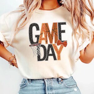 Basketball Game Day Png, Basketball Png, Basketball Mama Png, Basketball Mom Png Sublimation, Coquette Basketball Png Shirt Design, Game Day