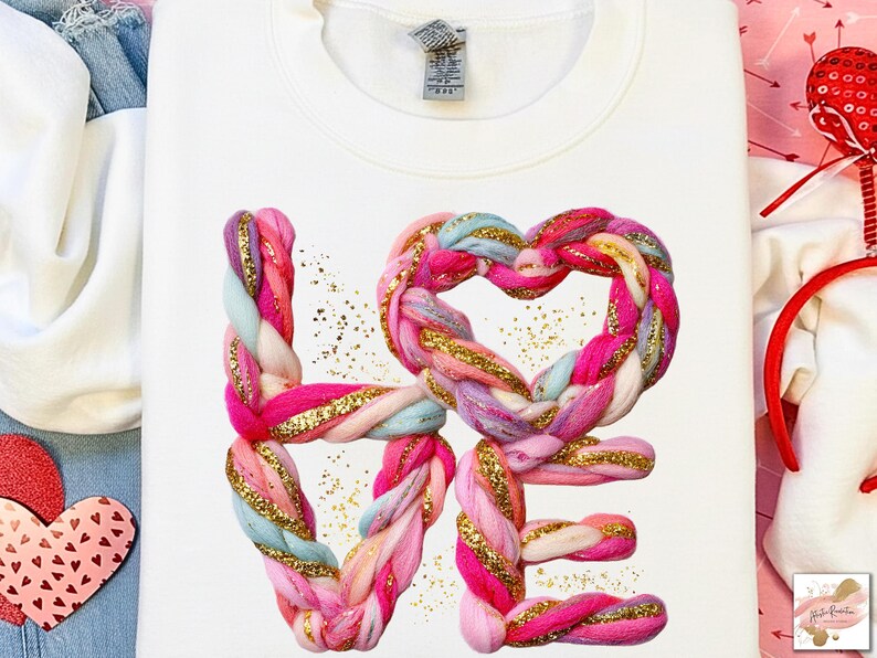 Latch Hook Yarn Crochet Valentine Png Bundle Faux Yarn Valentines Png ...