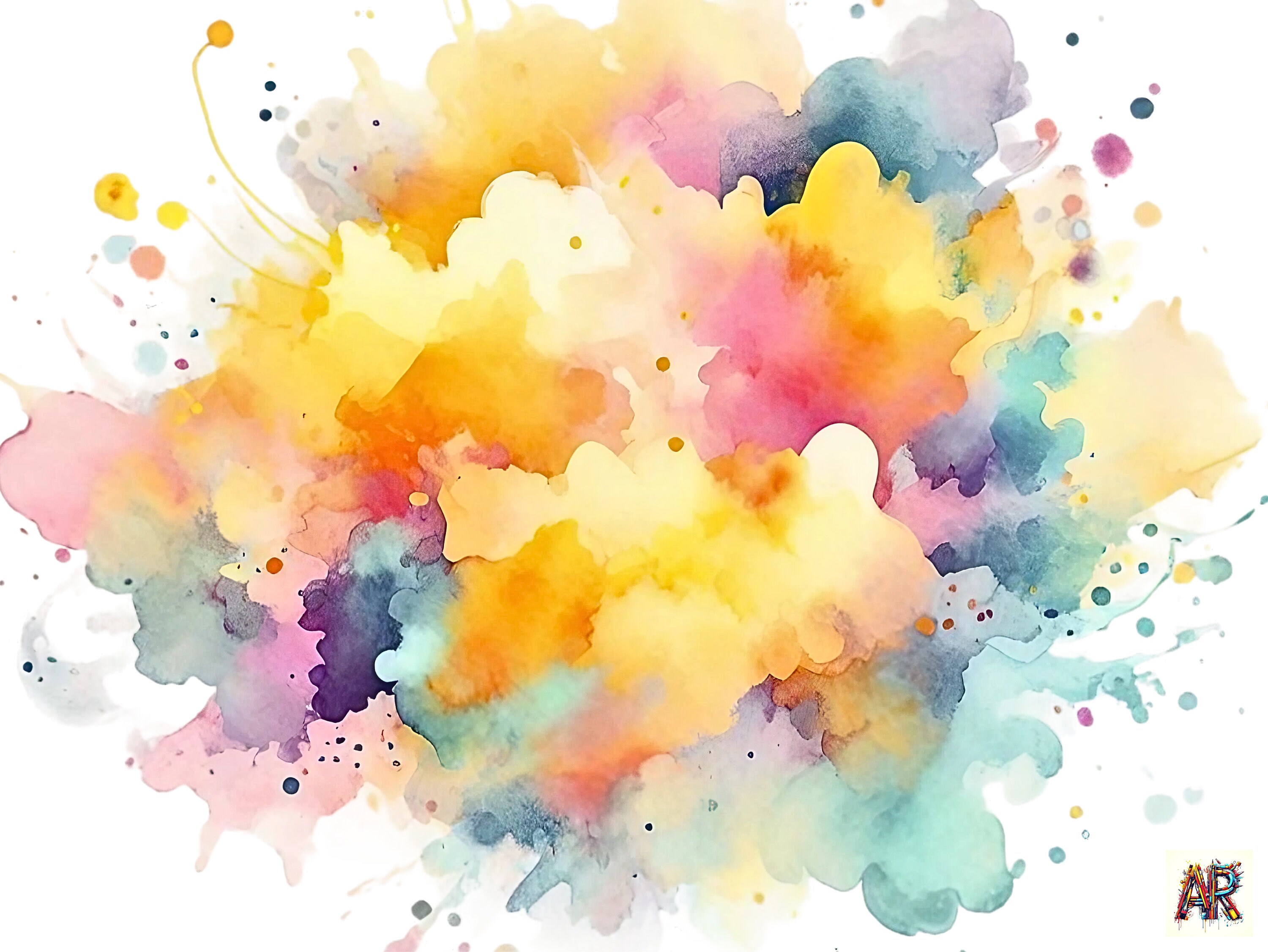 Color Splash Backgrounds Rainbow Color Background, Watercolor Color ...