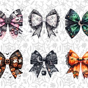 Halloween Coquette Bow Png Bundle, Halloween Coquette Png, Halloween Bow PNG, Halloween Clipart Bundle, Spooky vibes Png Halloween Shirt Png image 7