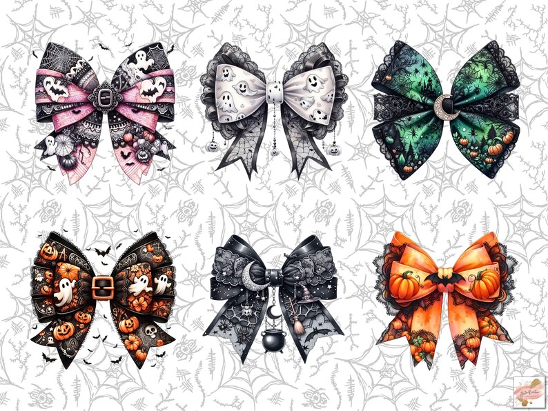 Halloween Coquette Bow Png Bundle, Halloween Coquette Png, Halloween Bow PNG, Halloween Clipart Bundle, Spooky vibes Png Halloween Shirt Png image 7