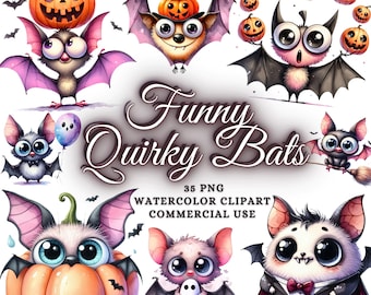 35 grappige eigenzinnige vleermuis clipart png-bundel, grappige schattige halloween clipart png voor ongewenste tijdschriften, griezelige schattige vleermuizen clipart, sublimatie ontwerpen