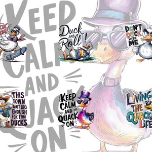 43 Funny Quotes Duck Clipart Bundle, Cute Bird Png Bundle, Watercolor Birds Clipart Png, Funny Birds Sublimation Png, Funny Quotes Bundle image 6