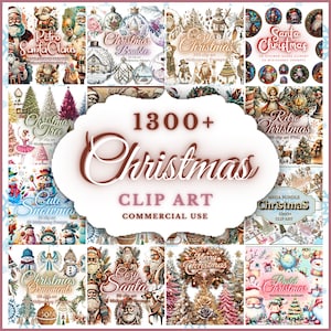 Tis The Season Christmas PNG Clipart Cottagecore Watercolor Winter Bundle Pastel Watercolor Christmas Clipart Winter Clipart Sublimation PNG