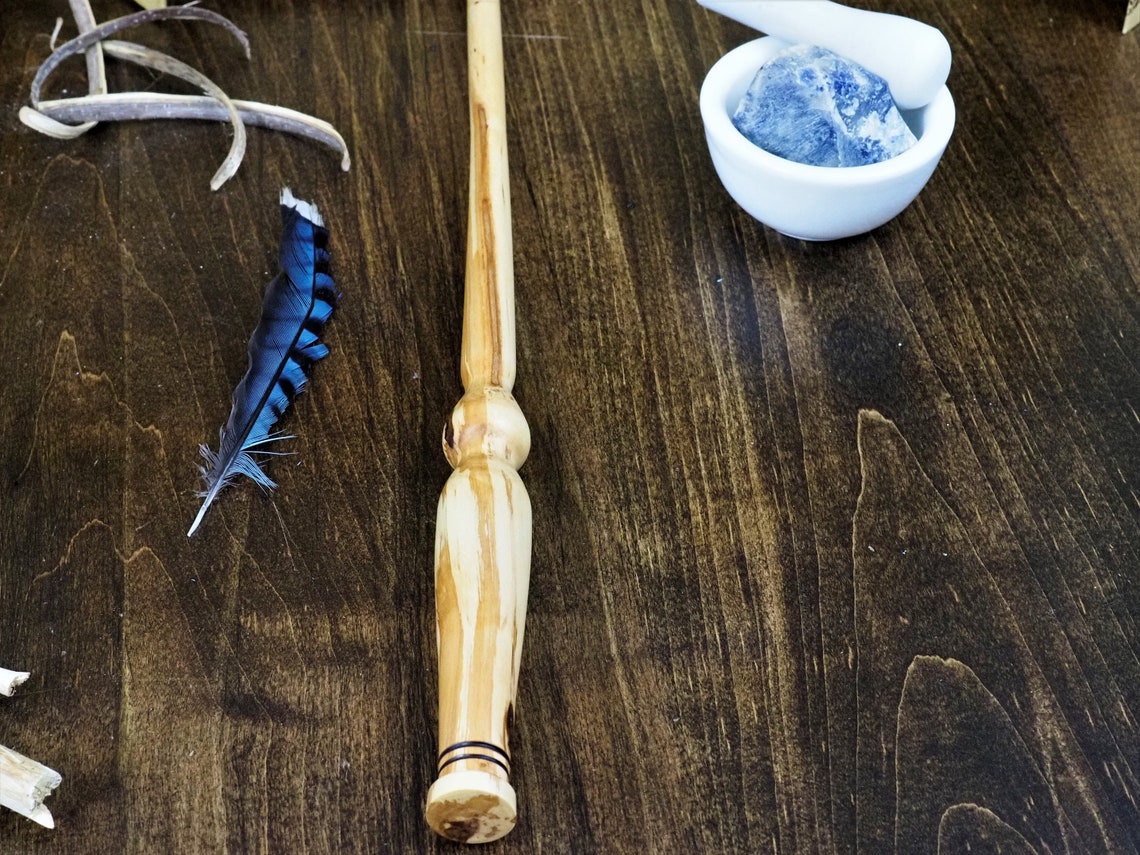 Wand Applewood With Dittany Stalk Core Etsy