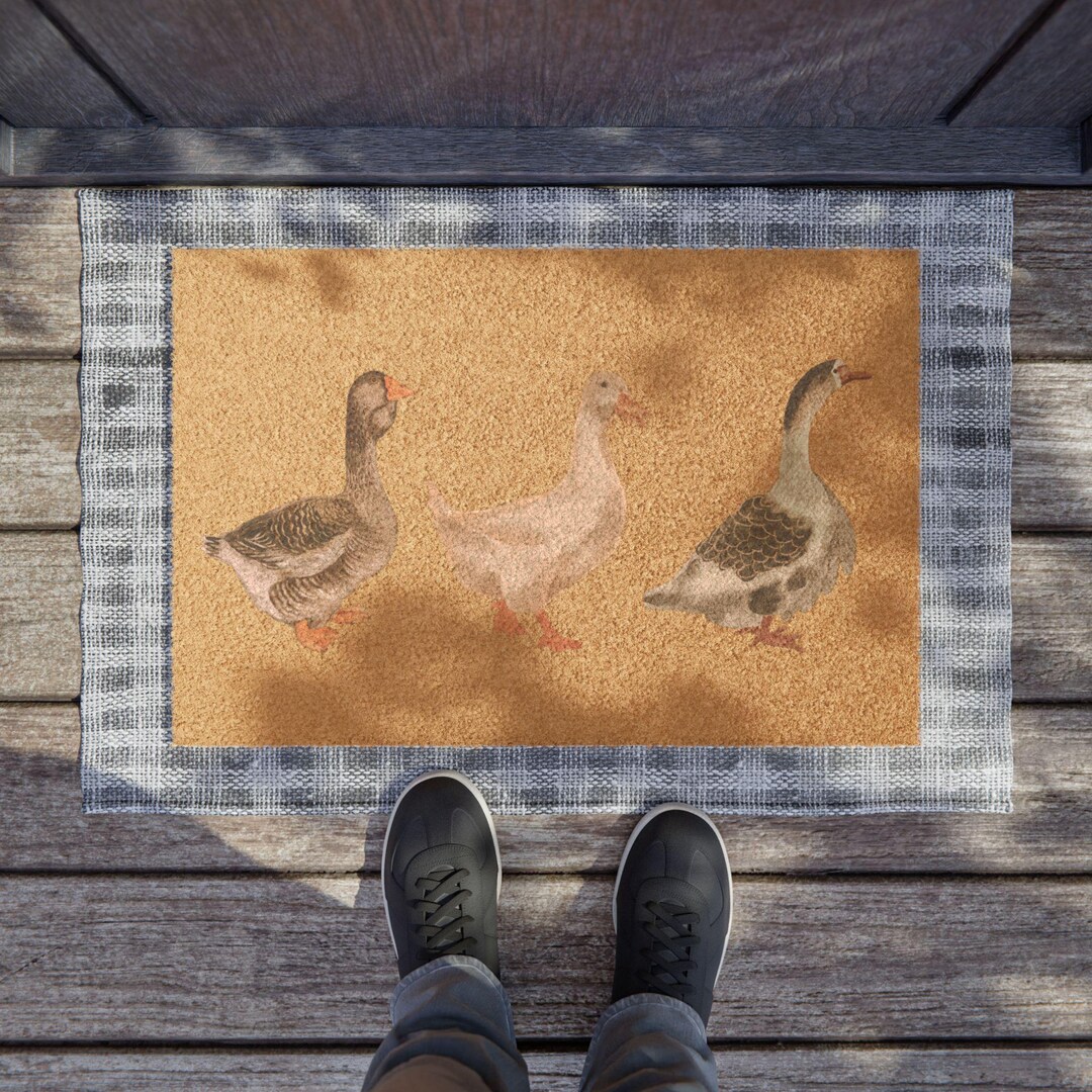Geese Doormat - Farmhouse Style Home Decor, Outdoor Entrance Rug, Cute ...