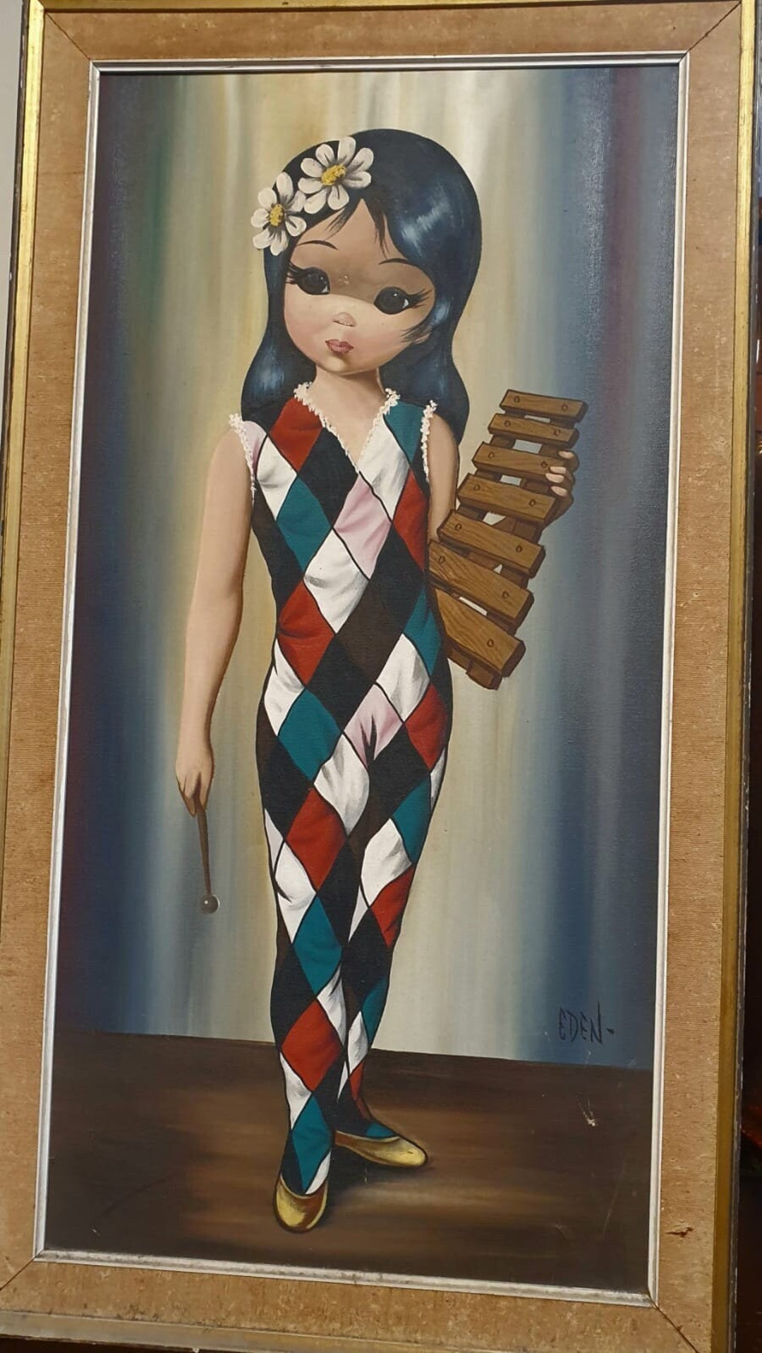 ジャン・ハガラ 少女と女の子の人形 ヴィンテージ ステンドグラス エミリー il_1080xN.3595818453_2z8g.jpg