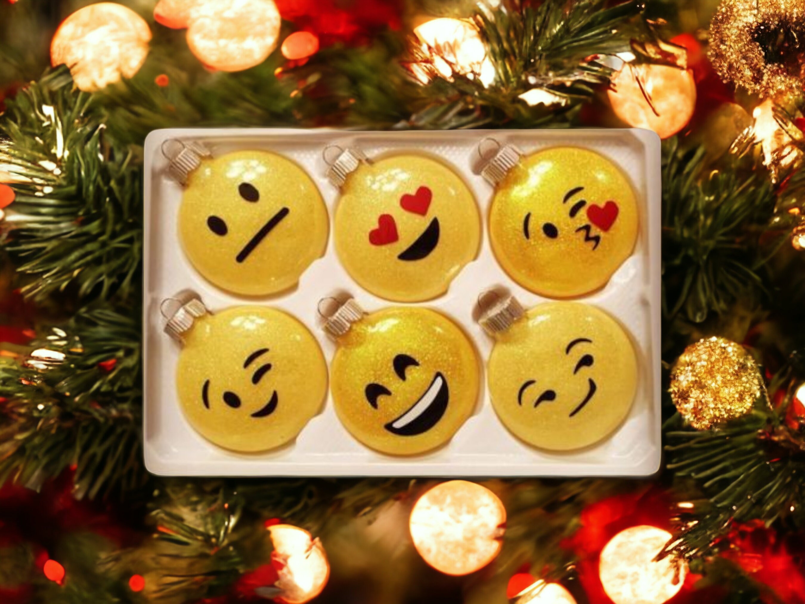Emoji Christmas Ornaments 