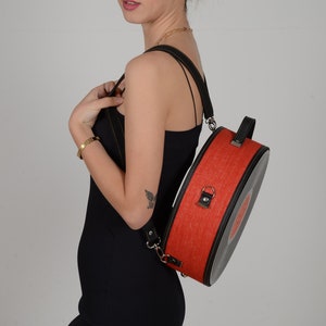 Recycled Long Play Handmade Vegan Shoulder/Crossbody/Tophandle Bag. Best gift for Him/Her. Party bag, fancy school bag