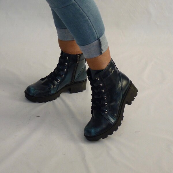 lace up vegan boots