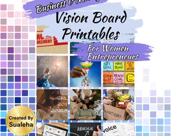 Business Vision Board Printables for Women Entrepreneurs (PDF Download)