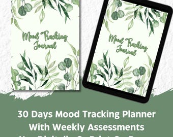 Guided Mood Tracking Journal: Emotional Wellbeing (Printable PDF)