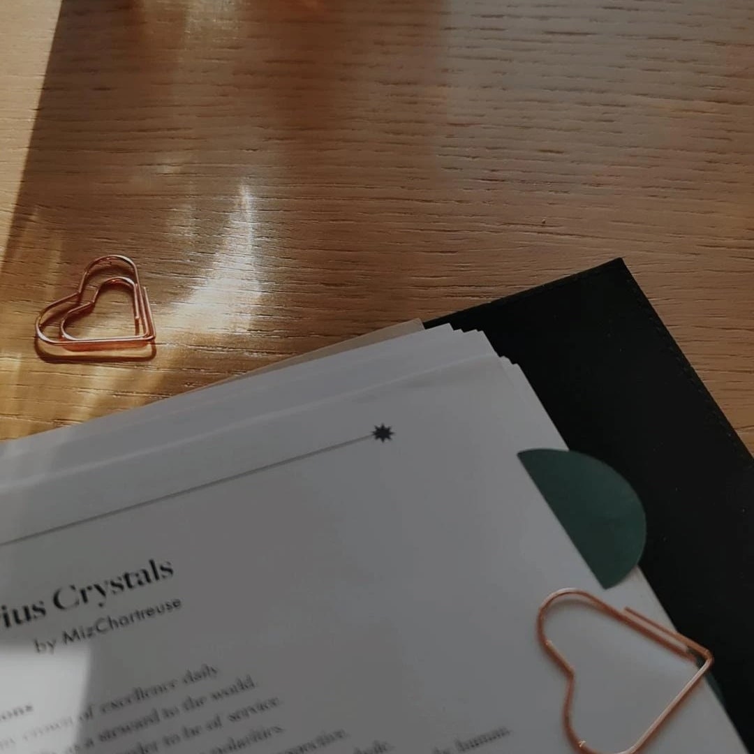 Aquarius Paperclip/Heart Accessoires Minimalistes Chics Pour Le Planificateur et L'agenda