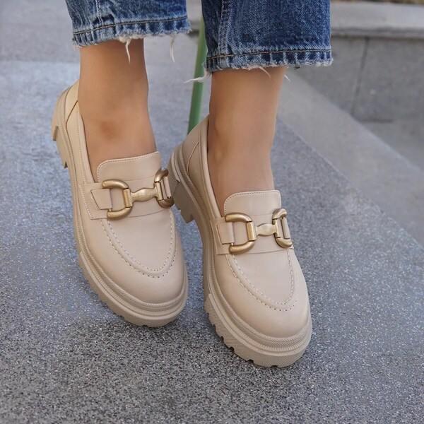 tan soft leather loafers womens