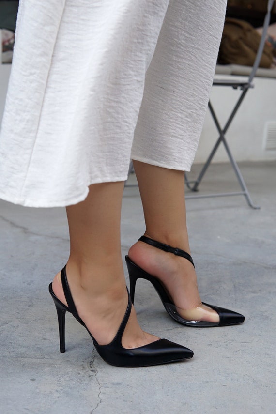 Scarpe decolte deals trasparenti