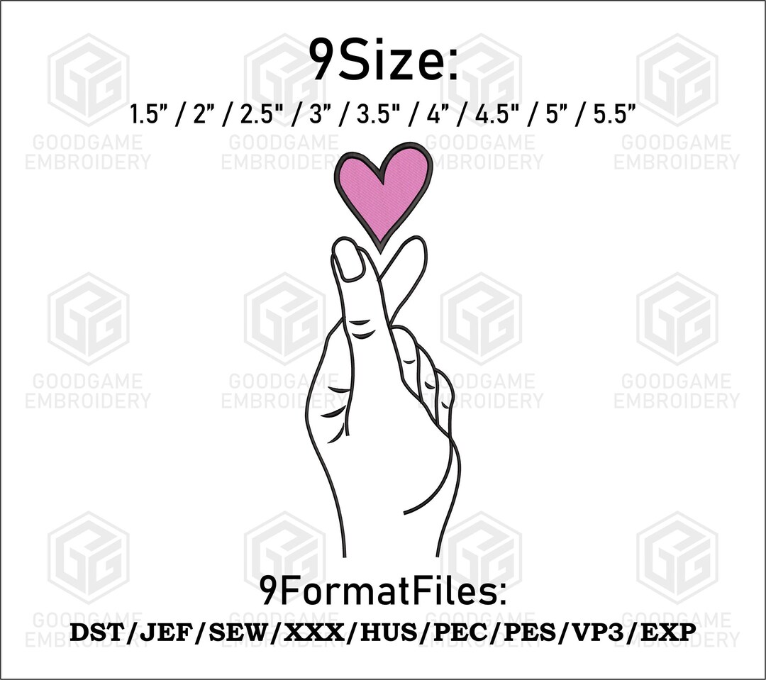 Love Symbol Hand Embroidery Design, Love Sign Embroidery, Heart ...