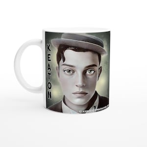 Buster Keaton white 11oz Ceramic Mug
