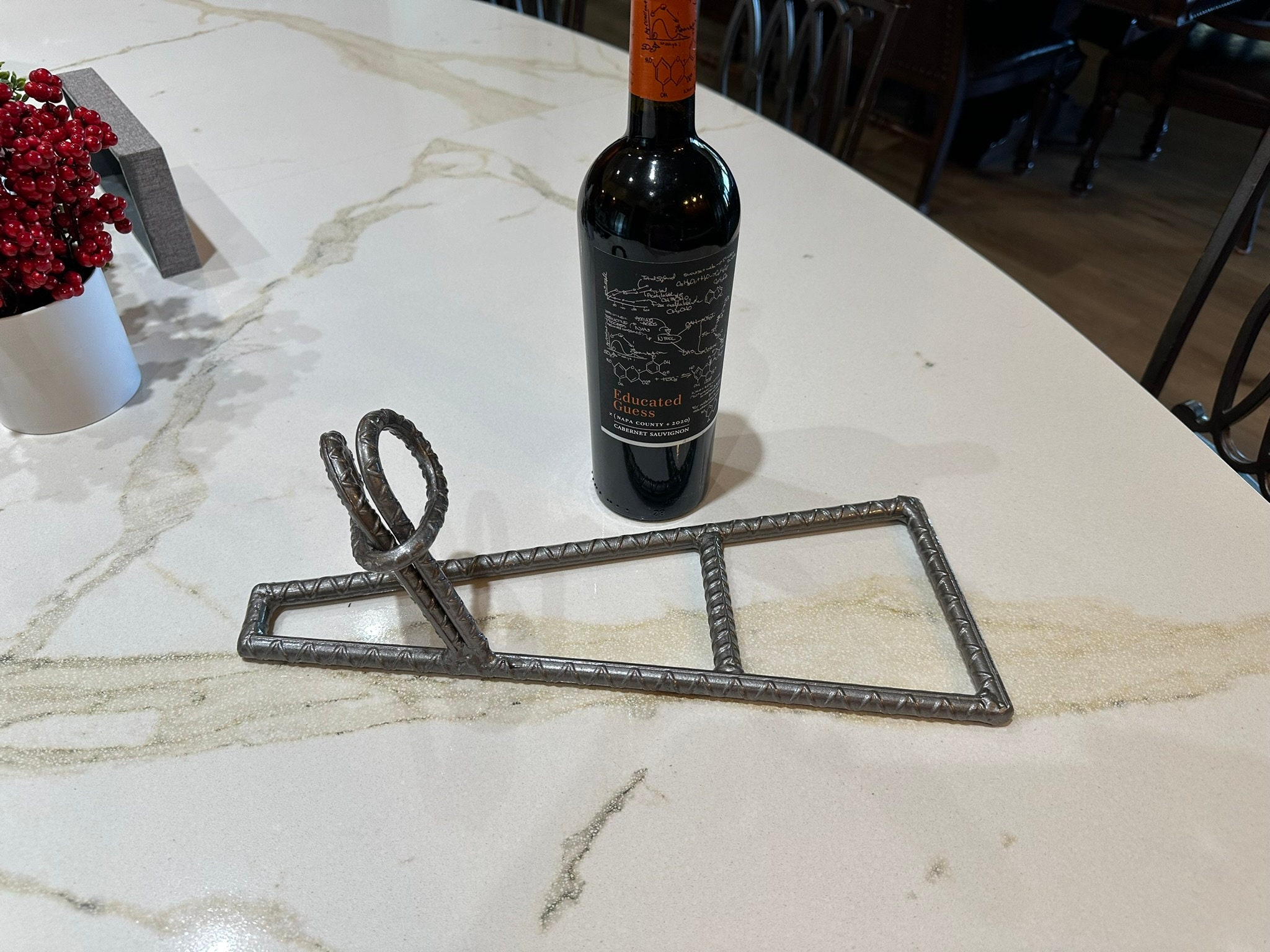 Custom Twisted Rebar Wine Rack Etsy
