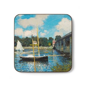 Bridge Argenteuil Claude Monet - Hardboard Back Coaster