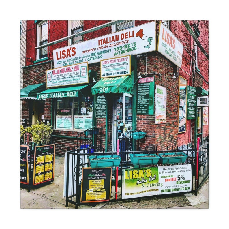 Lisas Italian Deli Hoboken NJ Canvas Gallery Wraps Etsy