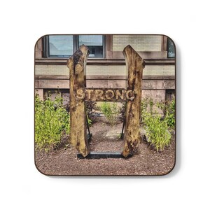 Posavasos con respaldo de madera prensada del Ayuntamiento de Hoboken, estructura de madera fuerte de Hoboken, NJ