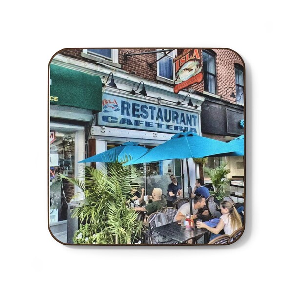 La Isla Restaurant Downtown - Hoboken NJ Hardboard Back Coaster