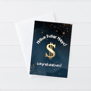 Tarjeta mágica de un millón de dólares / Tarjeta de hito empresarial, Celebración de un millón, Hito económico