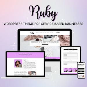 Ruby WordPress Theme - Divi Child Theme for service based business |