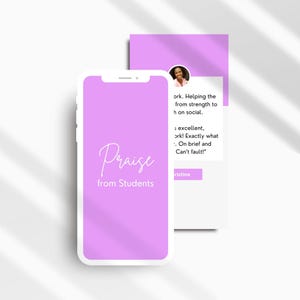 Rosa Typing Testimonials für KursStudenten Reels Template